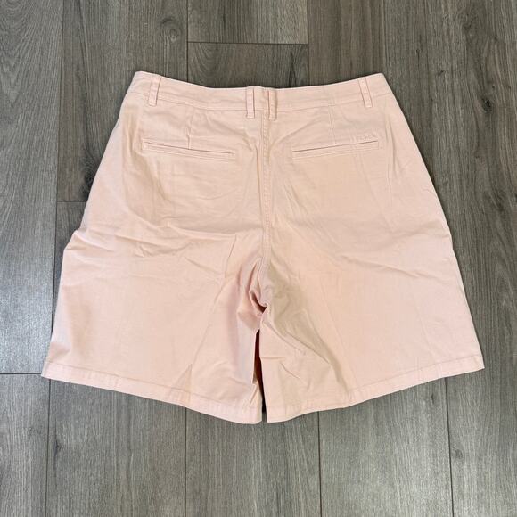 J.Crew 9" Pleated Heritage Chino Short WMNS 8 Ballet Slipper High Rise Stretchy - Picture 4 of 6